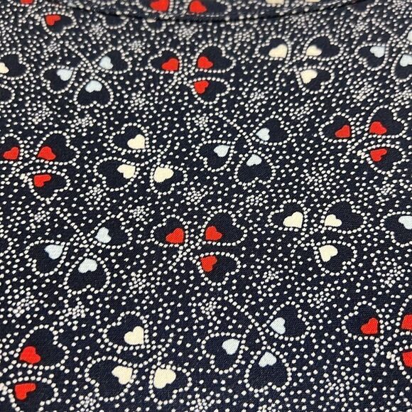 Michael Michael Kors Navy Blue With Heart Pattern Short Sleeve Dress Size‎ M - Picture 6 of 11